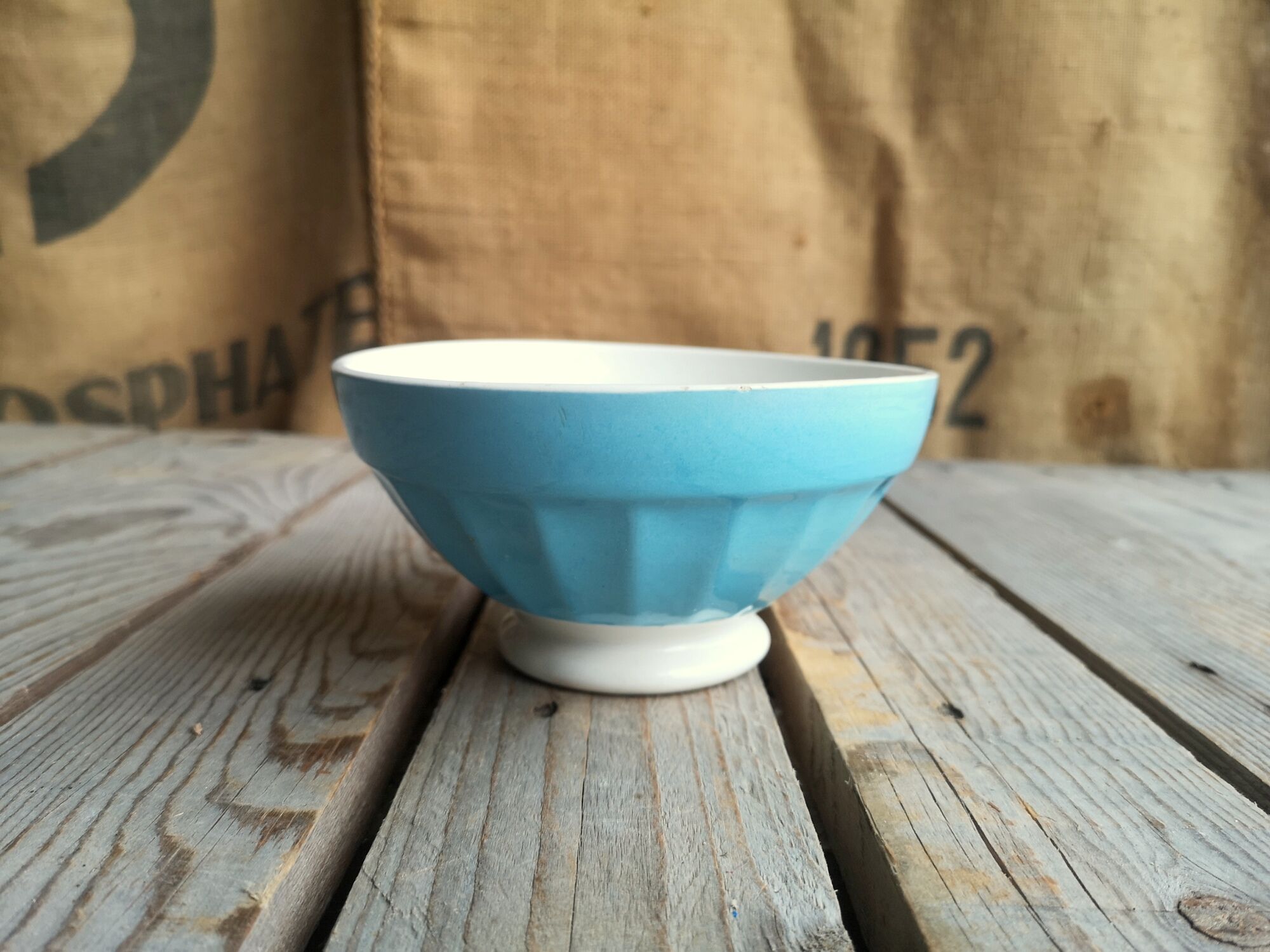 Old Bowl Digoin Sarreguemines Blue
