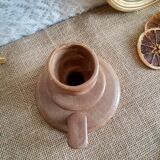 Hand candle holder in sandstone vintage cellar rat
