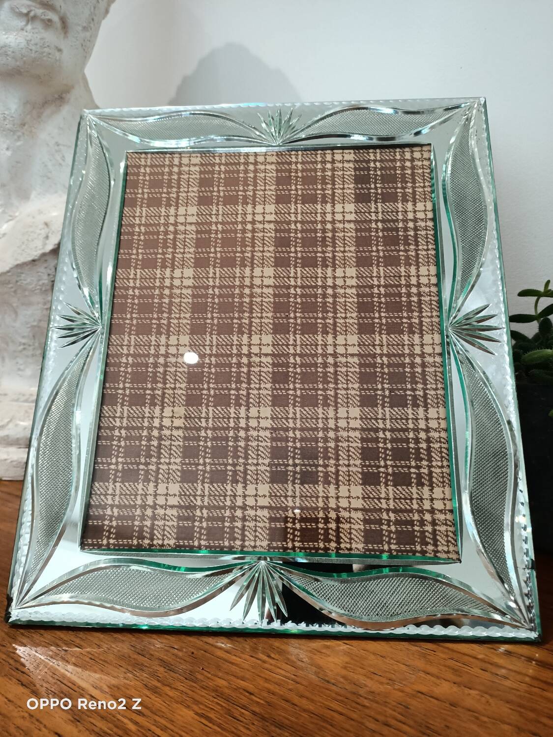 Large chiseled mirror photo frame