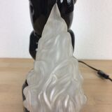 Lampe cheval cabré et flamme