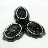 Ceramic compartmentalized leaf-shaped dish - vintage 50s