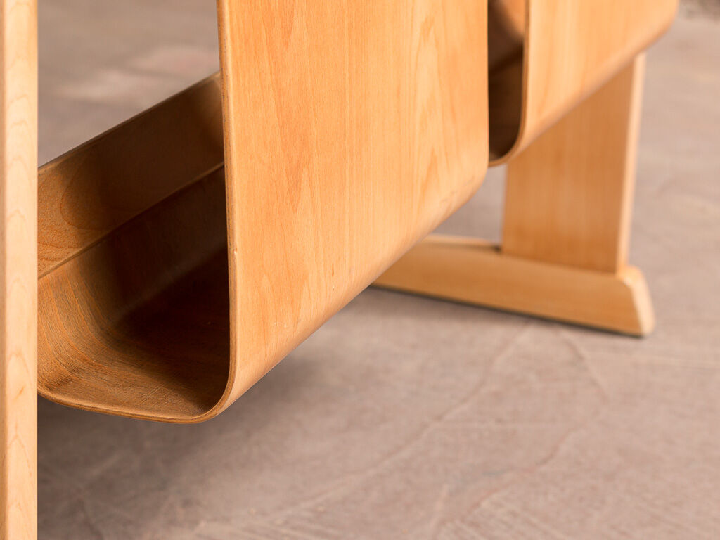 Casala double office in solid beech renovated and restyled, circa 1960