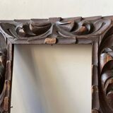 Antique handcarved frame   solid wood 30 cm x 22.5 cm