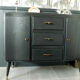 Black vintage solid oak dresser
