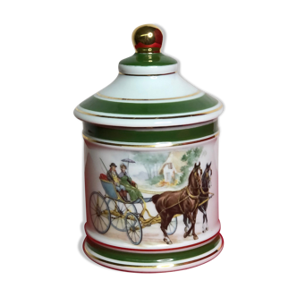 Pot en porcelaine de Limoges avec couvercle