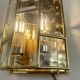 Italian brass wall lights, 1980s
