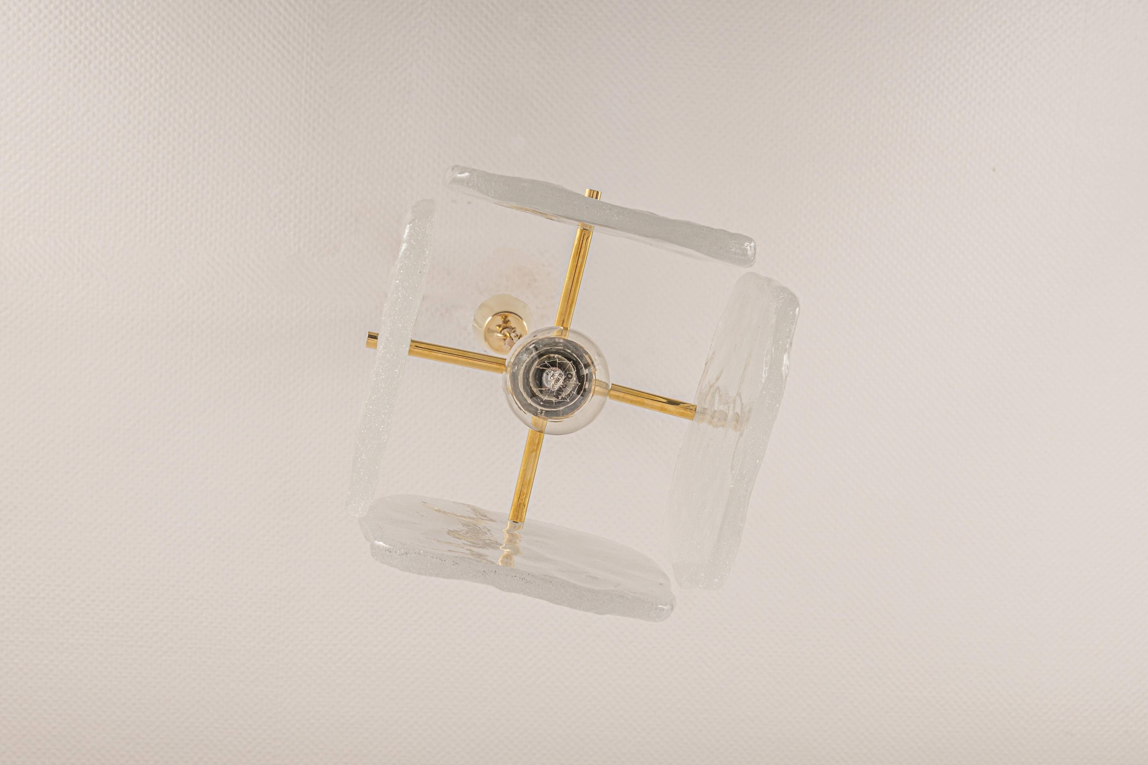 1 of 3 Small Murano glass pendant by Kalmar, Germany, 1960s