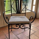 Table à manger + 6 chaises en fer forgé
