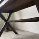 Solid walnut desk, folk art, Savoy, circa 1900