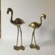 Couple oiseaux en laiton vintage