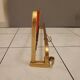 Wall coat rack, golden aluminium coat hooks and scoubidou.