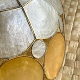 Mother-of-pearl and brass lampshade