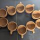 Set of 10 stoneware coffee cups