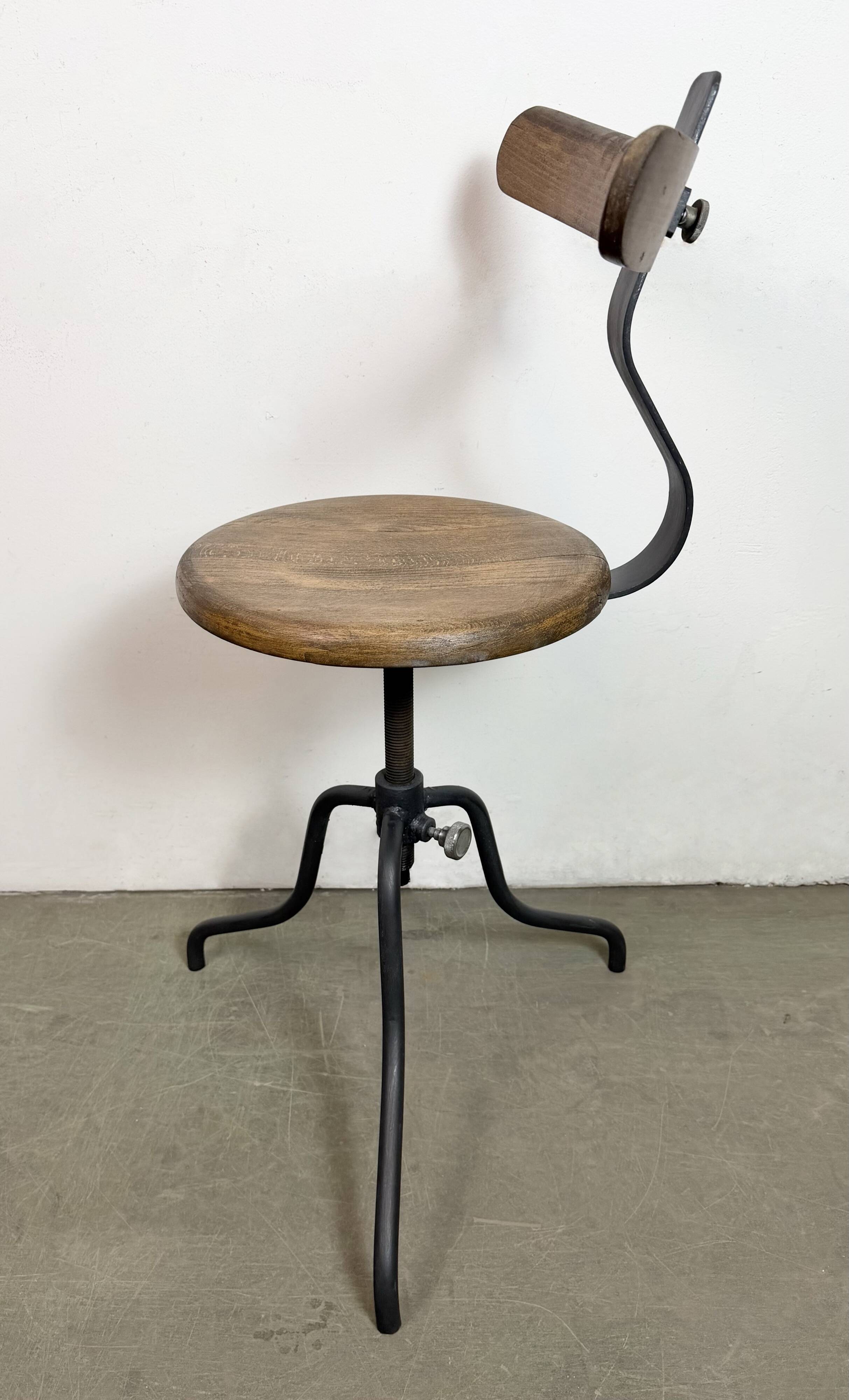 Industrial Factory Swivel Chair, 1950s