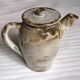 Glazed flamed stoneware teapot C.Turgis Normandie.