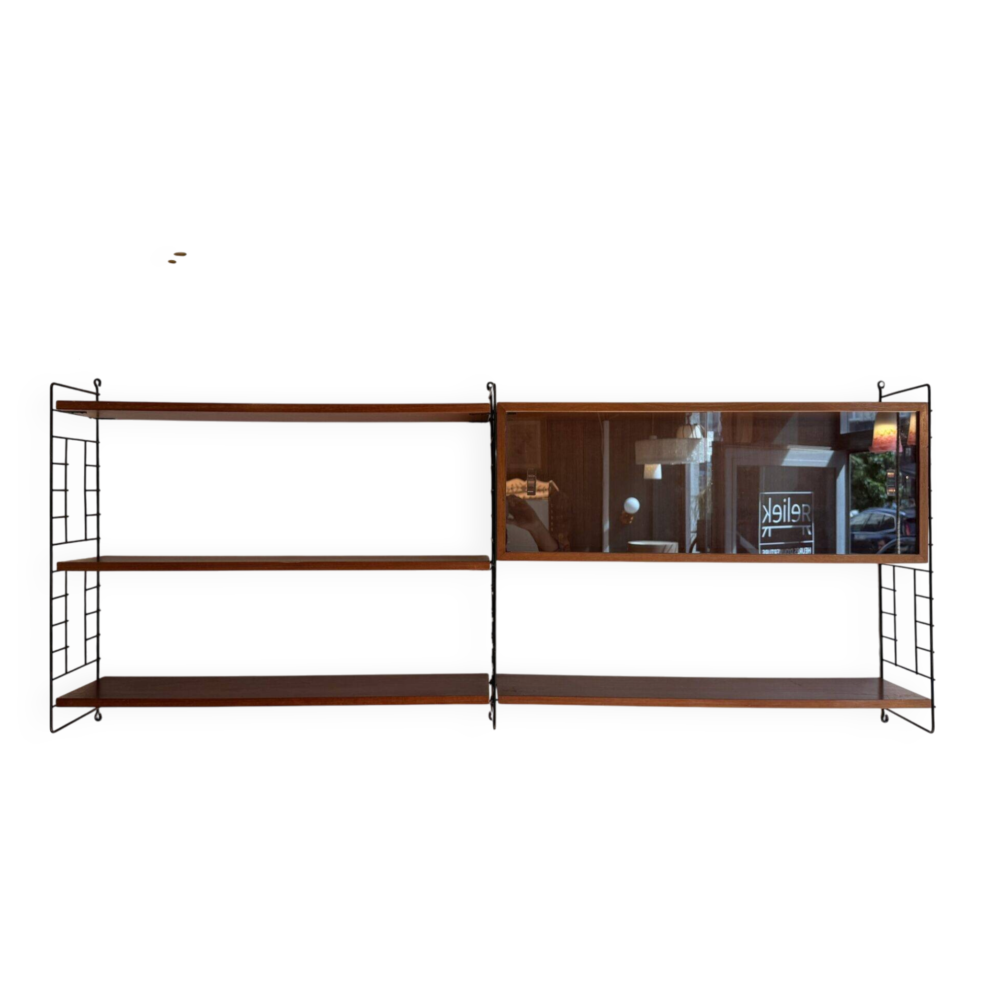 Modular wall shelf in teak – 1960s