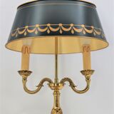 Hot water bottle lamp in solid bronze gilded louis XVI style "Lucien Gau"