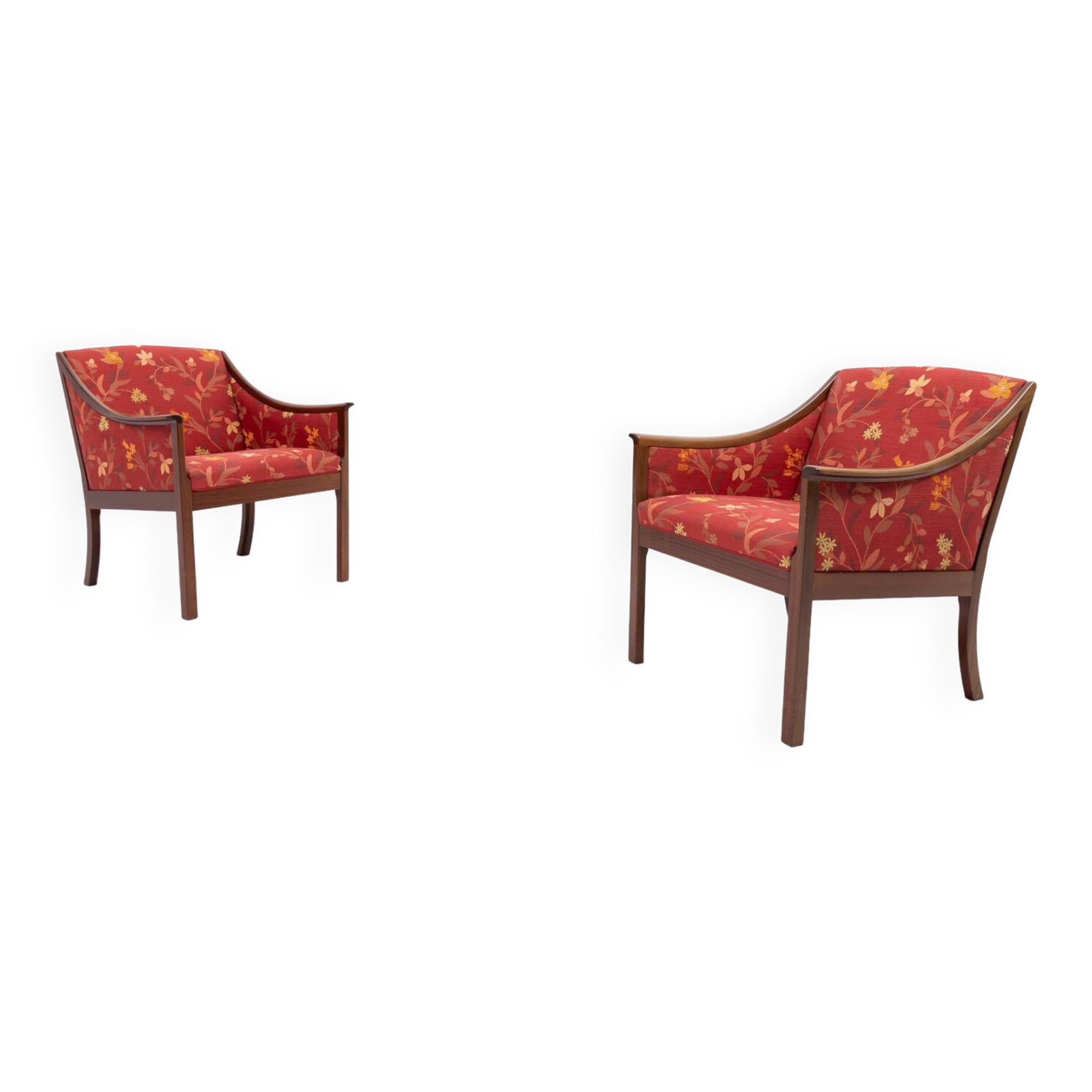 Paire de fauteuils élégants d'Ole Wanscher pour P. Jeppensen, Danemark 1960