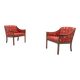 Paire de fauteuils élégants d'Ole Wanscher pour P. Jeppensen, Danemark 1960