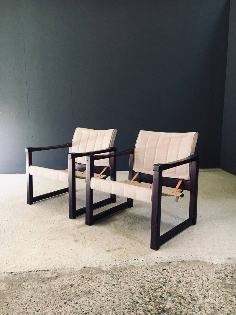 Diana Safari Lounge Chairs attributed to Karin Mobring for Ikea, 1970s, Set of 2