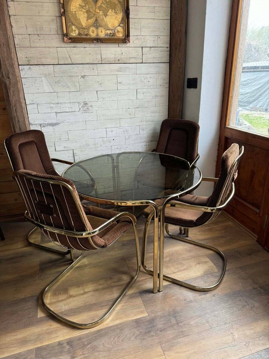 Copper Dining Set from Gastone Rinaldi, 1970s, Set of 5