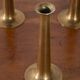 Set of 4 Hans Bølling Brass Candlesticks for Torben Ørskov, Denmark 1950s