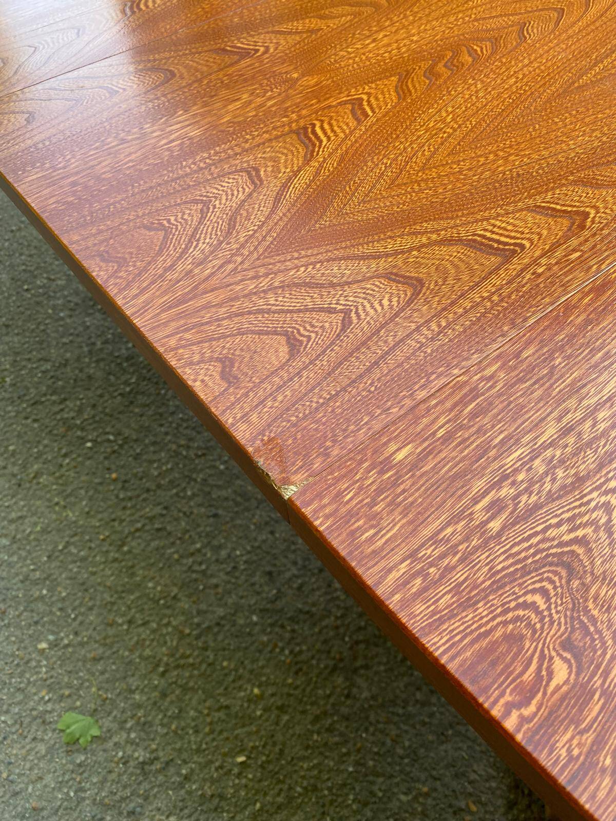 Table scandinave ovale extensible Baumann teck 240cm 1980