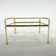 Table basse, laiton & verre, Mauro Lipparini  1970's, italie