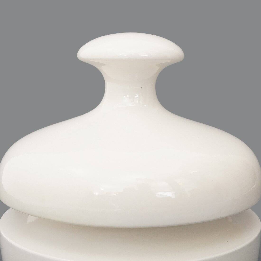 White ceramic vase with lid by Enzo Bioli for Il Picchio, 1970s