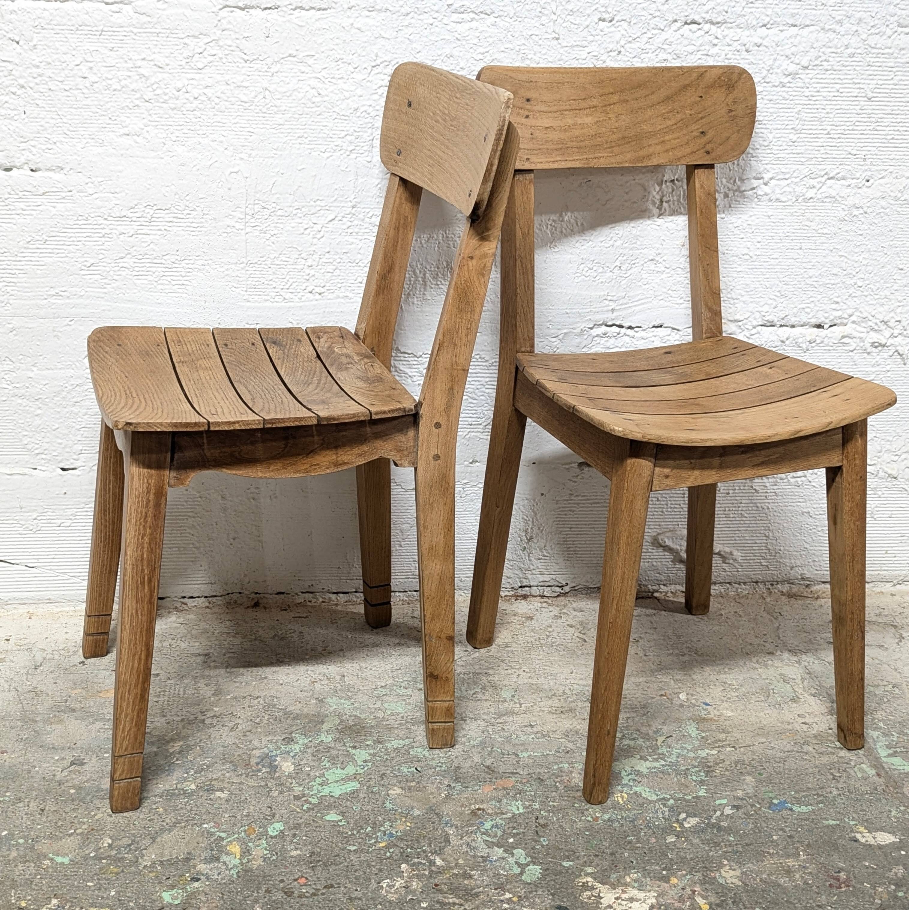 Pair of oak chairs