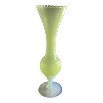 Glass vase with uraline and vaseline