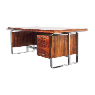 Executive desk rosewood and chrome 70