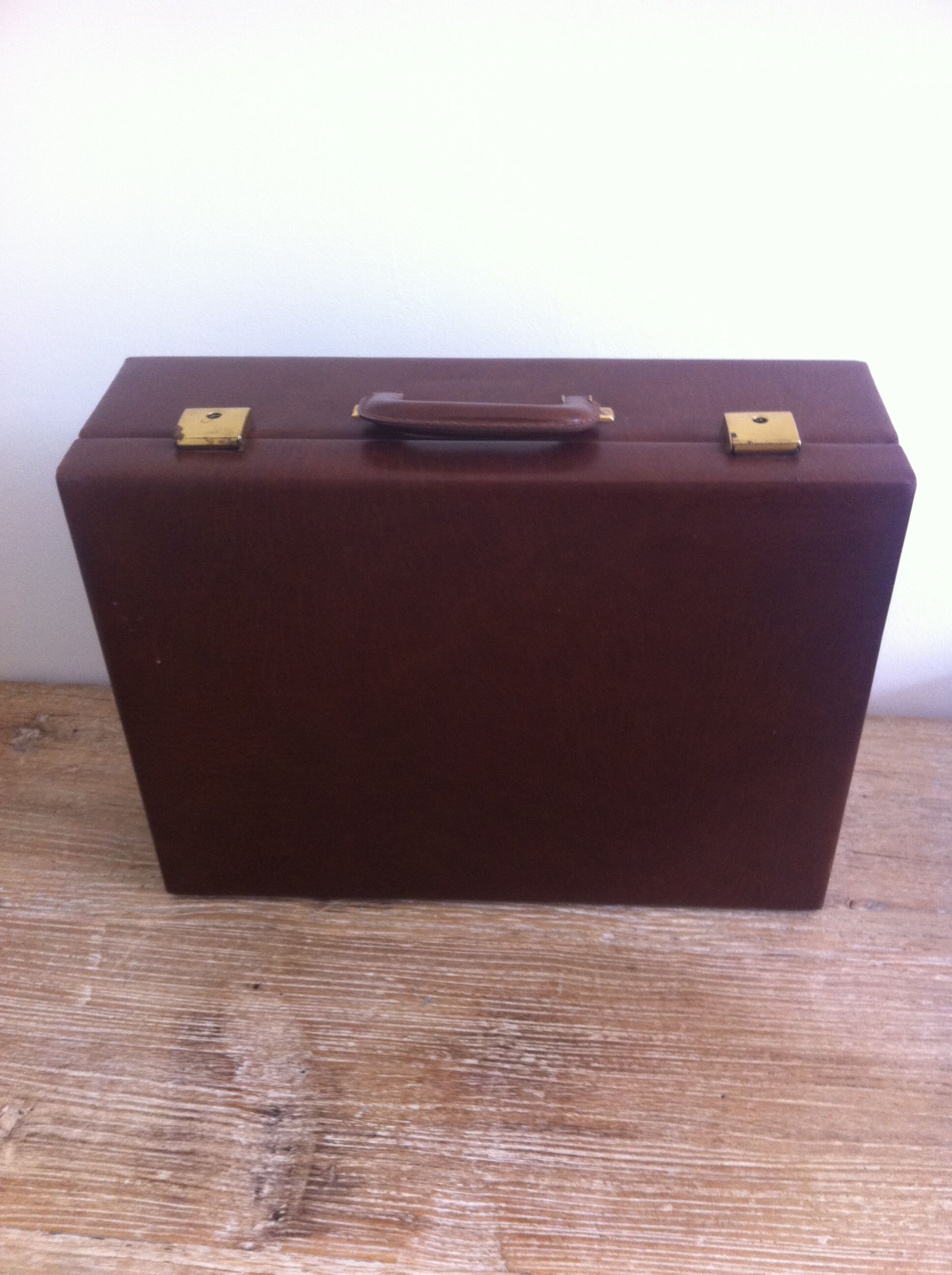 Vintage faux leather suitcase