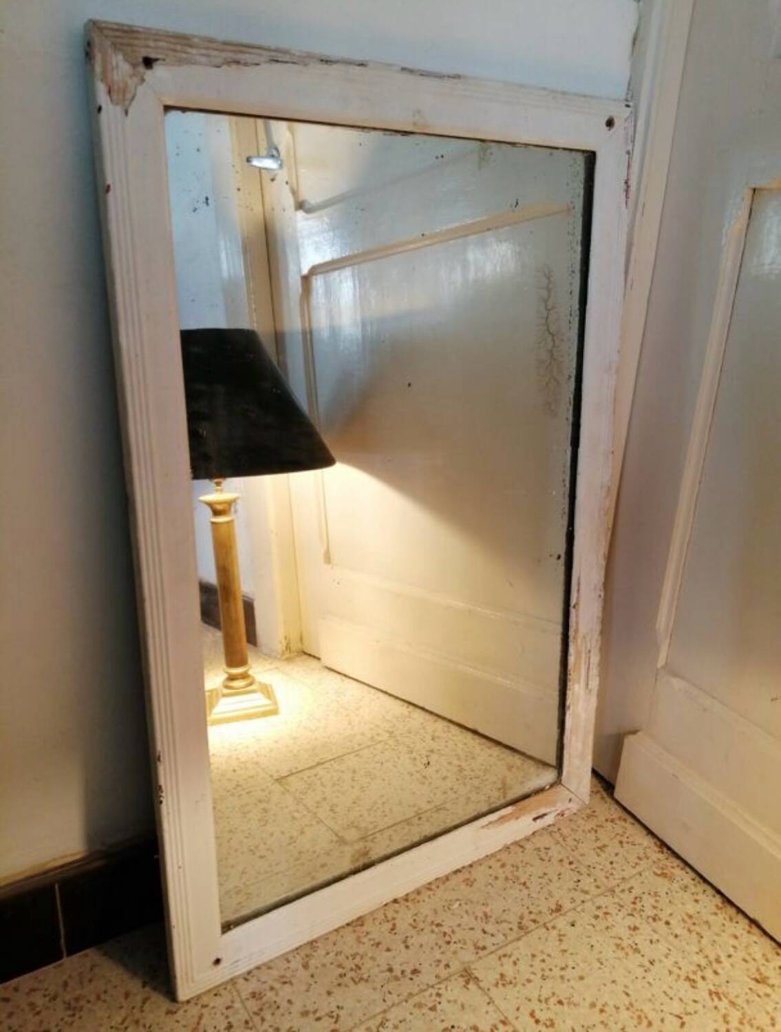 Vintage wooden mercury mirror