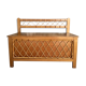 Vintage toy chest or rattan children's bench - 1960