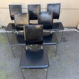 Set of 6 Matteo Grassi leather chairs