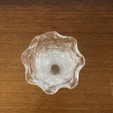 Glass vase broken effect tin thistle pattern