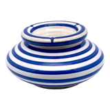 Moroccan ashtray with blue and white stripes