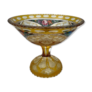 Coupe sur piedouche ambre decor