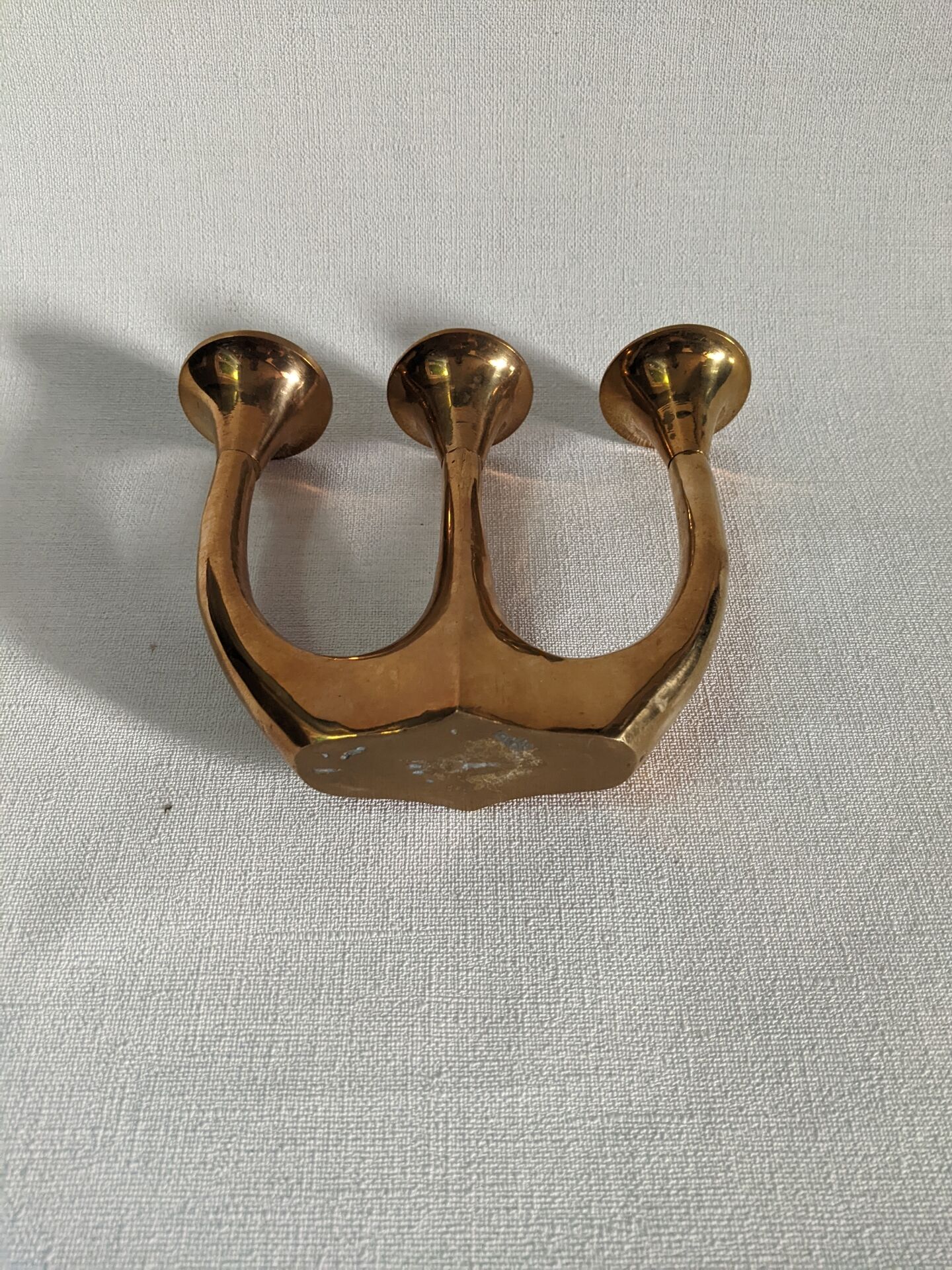 Three-branch brass candlestick Scandinavian country decoration