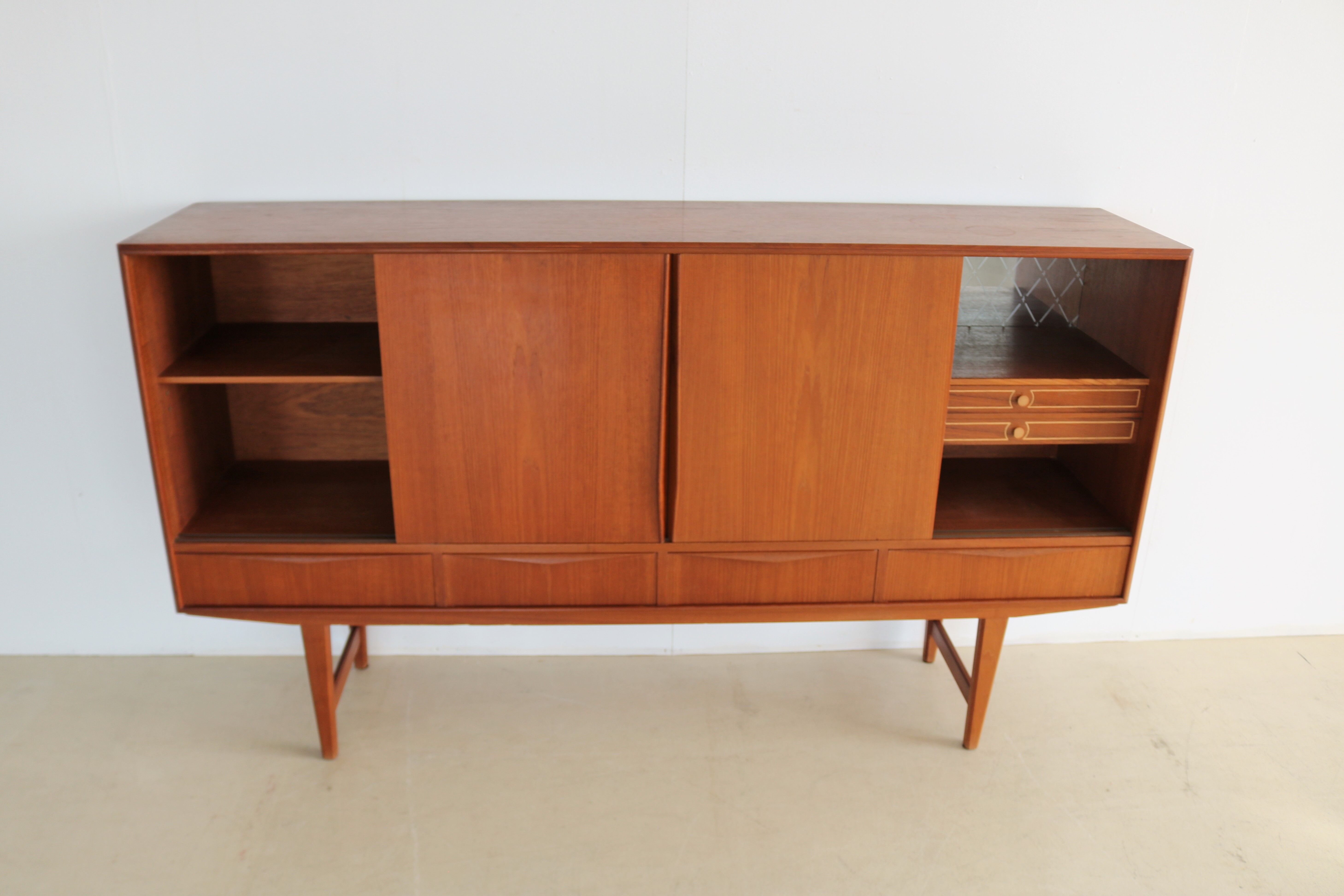 Vintage high board | wall cabinet | E.W. Bach | Danish
