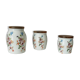 Set of 3 old porcelain pots 30s/40s
