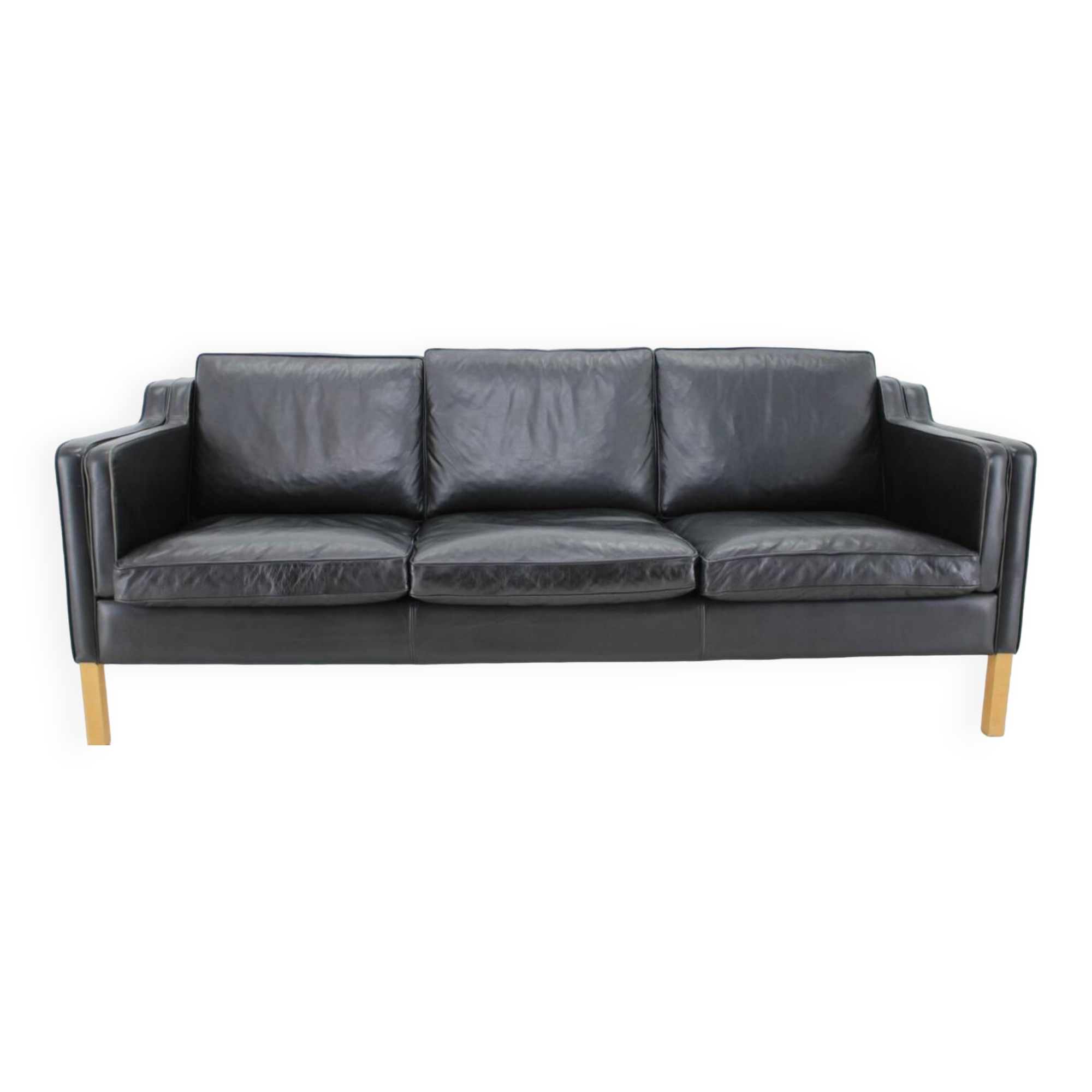 Vintage Scandinavian leather sofa