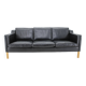 Vintage Scandinavian leather sofa