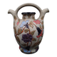 Art Deco Enameled Flower Ewer Vase Signed Amphora Czech Republic