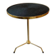 Vintage tripod pedestal table in gold metal