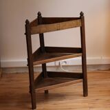 Small corner cabinet in oak, popular Burgundy work from the 19th century.