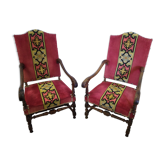 Old Louis XIII armchairs