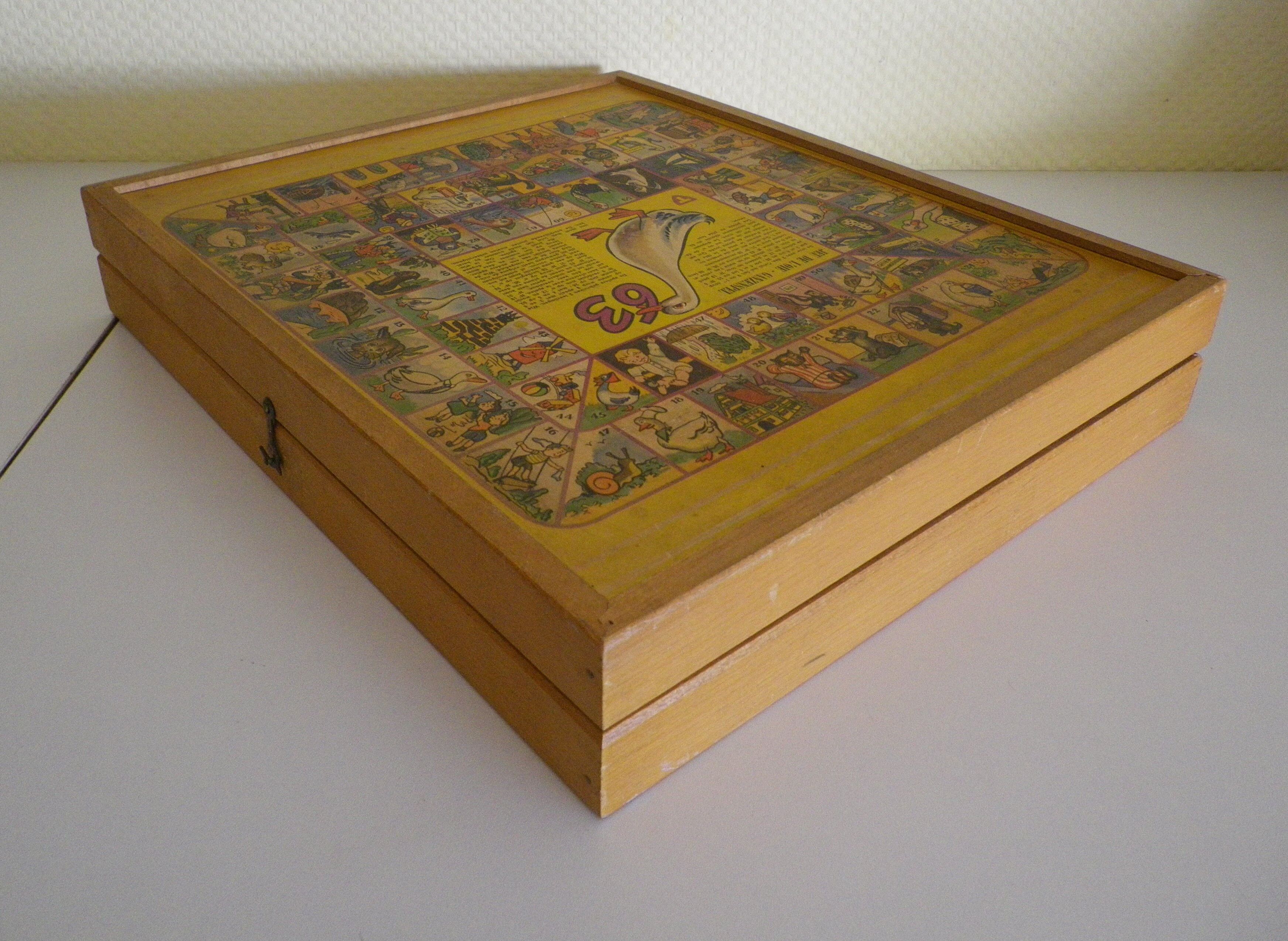 Malette en bois de 3 jeux vintage