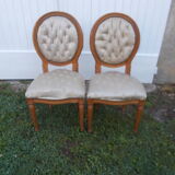 Paire chaises médaillon